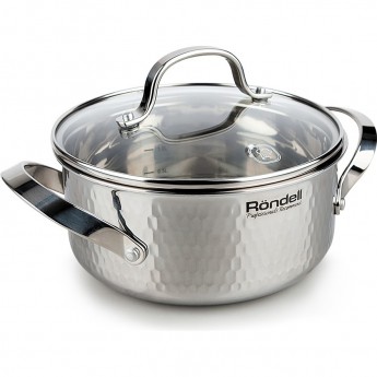 Кастрюля с крышкой RONDELL RAINDROPS 24 см, 4,7 л Кастрюля с крышкой RONDELL RAINDROPS 24 см, 4,7 л